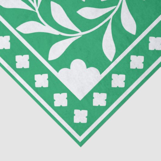 Green Traditional Bone Inlay Decoupage Paper Seidenpapier (Ausschnitt)