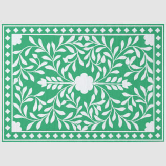 Green Traditional Bone Inlay Decoupage Paper Seidenpapier
