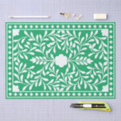 Green Traditional Bone Inlay Decoupage Paper Seidenpapier (Handwerk)