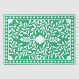 Green Traditional Bone Inlay Decoupage Paper Seidenpapier