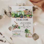 Green Traktor 2. Geburtstag Einladung