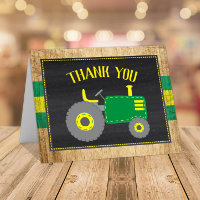 Green Traktor Baby Dusche Danke Karte