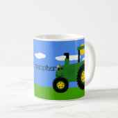 Green Traktor Coffee Tasse (VorderseiteRechts)