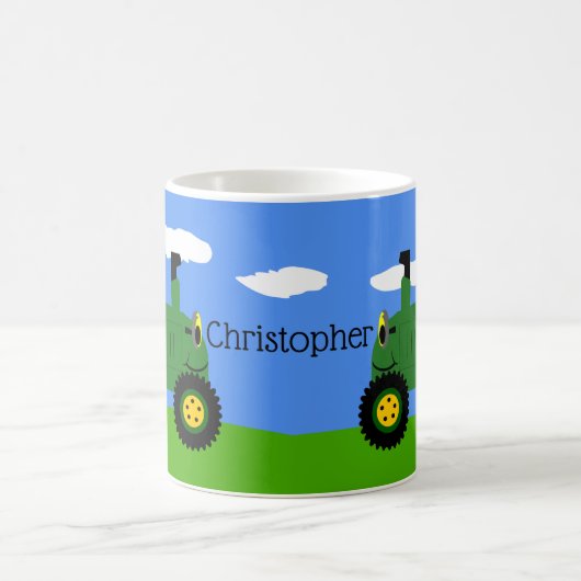 Green Traktor Coffee Tasse (Mittel)