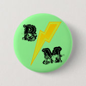 Green Trauzeuge LIghtning Bolt Button (Vorderseite)