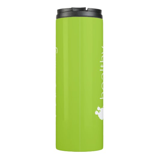 Green Travel für gesunde Trekking-Logos Thermosbecher (Rückseite)