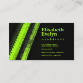 Green Tread Paths on Black Backdrop Visitenkarte (Rückseite)