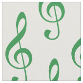 Green Treble Clef Muster Fabric Stoff (Nahaufnahme)