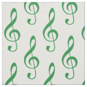 Green Treble Clef Muster Fabric Stoff (Muster)