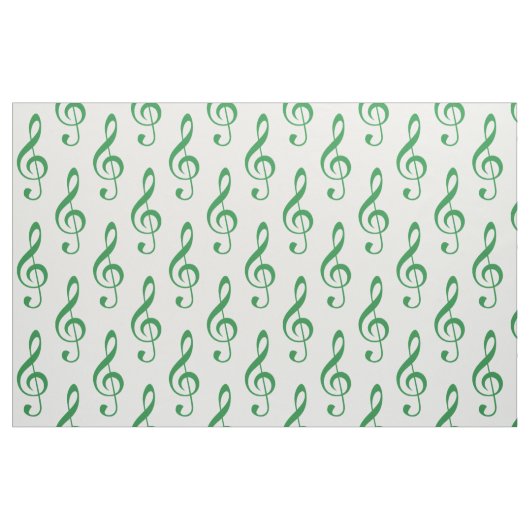 Green Treble Clef Muster Fabric Stoff (Fat Quarter (45,7 x 55,9 cm))