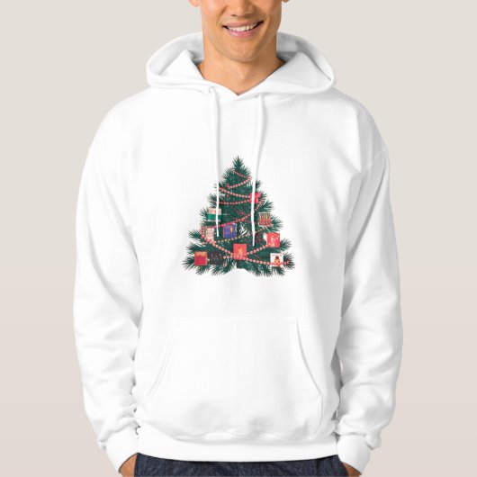Green Tree Christmas Sweater Hoodie (Vorderseite)