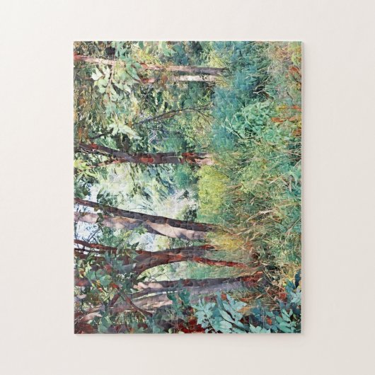Green Tree Forest Wanderpuzzle Puzzle (Vertikal)