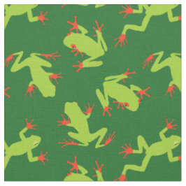Green Tree Frog Gemustert Stoff