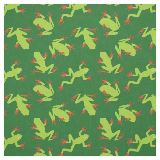 Green Tree Frog Gemustert Stoff (Muster)