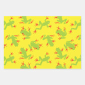 Green Tree Frog Muster Geschenkpapier Set (Vorderseite 3)