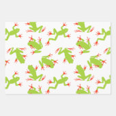 Green Tree Frog Muster Geschenkpapier Set (Vorderseite 2)