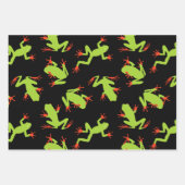 Green Tree Frog Muster Geschenkpapier Set (Vorderseite)