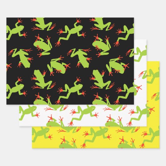 Green Tree Frog Muster Geschenkpapier Set (Set)