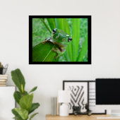 Green Tree Frog Posters & Prints Poster (Heimbüro)