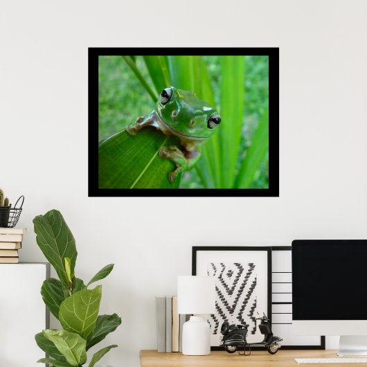 Green Tree Frog Posters & Prints Poster (Heimbüro)