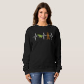 Green Tree Frog Rhodesian Ridgeback Heartbeat Dog Sweatshirt (Vorne ganz)