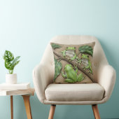 Green Tree Frogs Throw Cushion Kissen (Stuhl )
