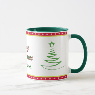 Green Tree Frohe Weihnachtsfamilie Tasse