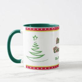 Green Tree Frohe Weihnachtsfamilie Tasse