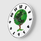 Green Tree Globe Clock Große Wanduhr (Winkel)