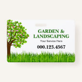 Green Tree Grass Landscaping Service Business Ausweis (Vorderseite)
