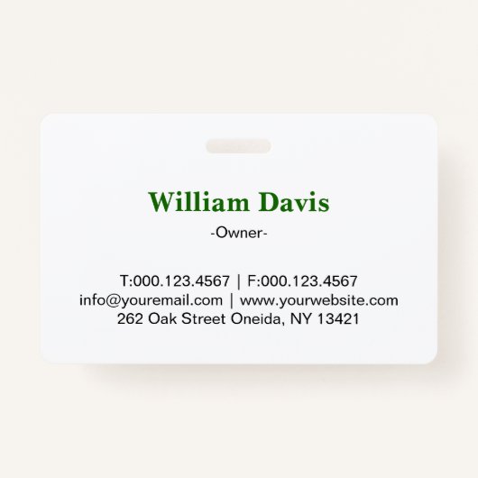 Green Tree Grass Landscaping Service Business Ausweis (Rückseite)