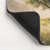 Green Tree in Meadow Mist Mousepad (Ecke)