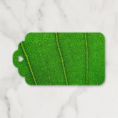 Green Tree Leaf Geschenkanhänger (Rückseite (Horizontal))