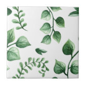 Green Tree Leaf Muster Fliese (Vorderseite)