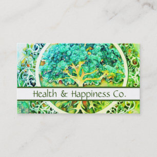Green Tree of Life Business Card Visitenkarte