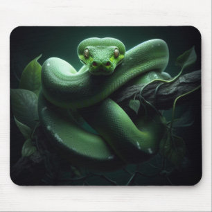 "Green Tree Python" Mousepad