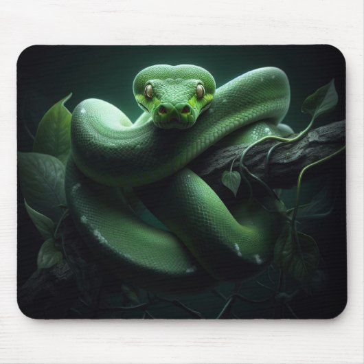 "Green Tree Python" Mousepad (Vorne)