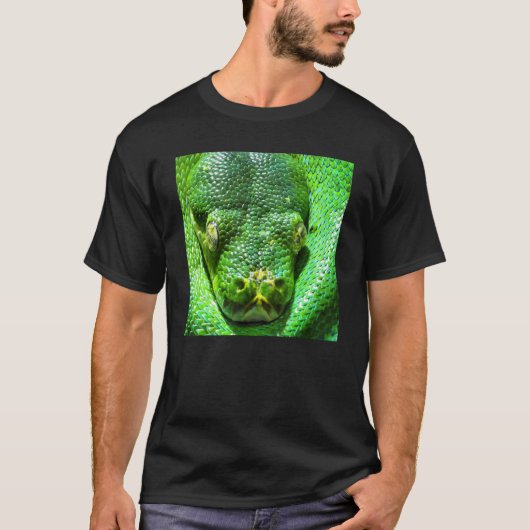 Green Tree Python Snake Apparel T-Shirt (Vorderseite)