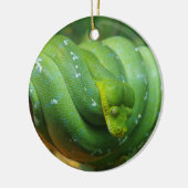 Green Tree Python Snake Keramik Ornament (Links)