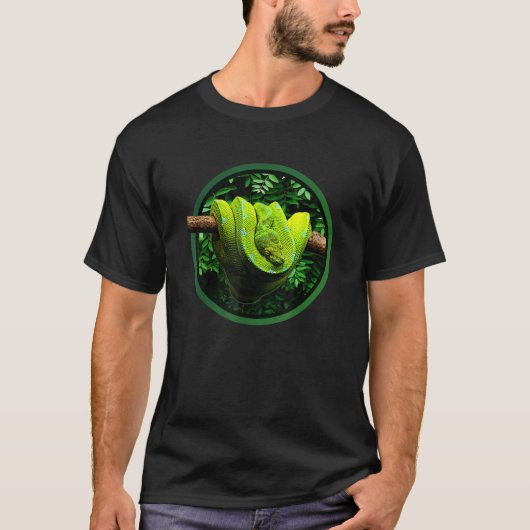 Green Tree Python Snake Reptile Keepers T-Shirt (Vorderseite)