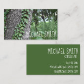 Green Tree Trunk Woods Ivy Park Naturfotografie Visitenkarte (Vorne/Hinten)
