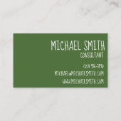 Green Tree Trunk Woods Ivy Park Naturfotografie Visitenkarte (Rückseite)