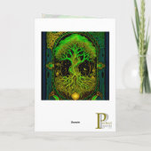 Green Tree Verzierte Grafikkarte Karte (Rückseite)