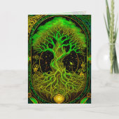 Green Tree Verzierte Grafikkarte Karte (Vorderseite)