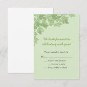 Green Tree Wedding Response Card Einladung (Vorne/Hinten)