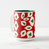 Green Tree Weihnachtsschmuck Rote Tasse (Vorderseite Links)