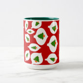 Green Tree Weihnachtsschmuck Rote Tasse (Mittel)