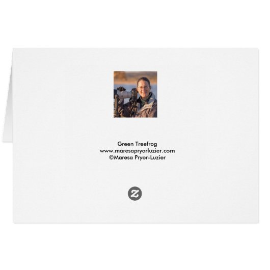 Green Treefrog Card (Rückseite Horizontal)