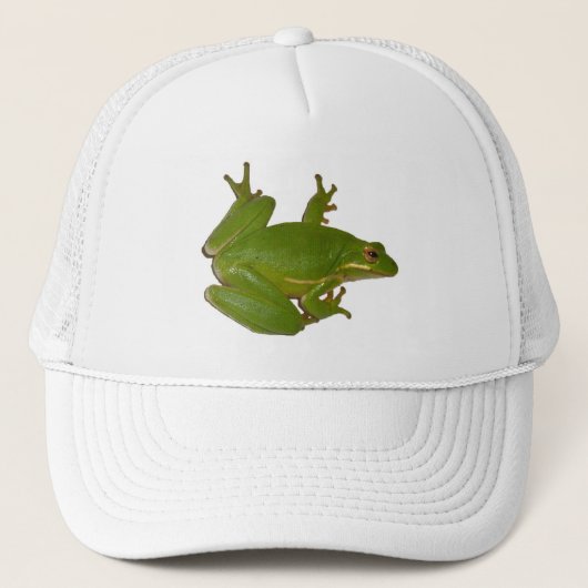 Green Treefrog Hat Truckerkappe (Vorderseite)