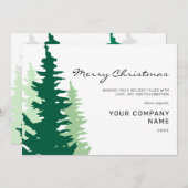 Green Trees Script Corporate Moderne Weihnachten (Vorne/Hinten)